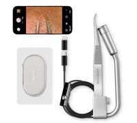 Luma 1 Pinzetta Rimuovi Punti Neri con Fotocamera - Pinzetta con Ingrandimento 20x, 1080P, 8 Luci LED, Design a Delfino, Acciaio Inox Non Magnetico, Pulitore per Pori