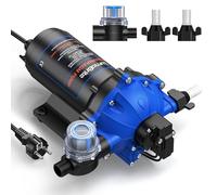 LumaBrite Pompa ad acqua compressa autoadescante AC 220 V, 4,5 GPM 70 PSI, pompa a membrana con pressostato per roulotte per il sistema idrico domestico, irrigazione
