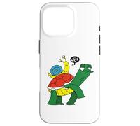 Lumaca cavalca sul retro di lumache stile fumetto tartaruga lumache Custodia per iPhone 16 Pro