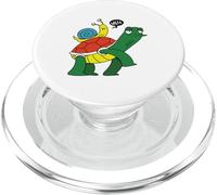 Lumaca cavalca sul retro di lumache stile fumetto tartaruga lumache PopSockets PopGrip per MagSafe