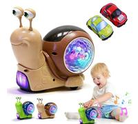 Lumaca da discoteca, 2026 Nuovo Disko Lumaca, Lovely Car Lumaca Con Luci E Musica, Divertente Lumaca Granchio Giocattolo Per Ragazzi Da 3 Anni (Grigio)