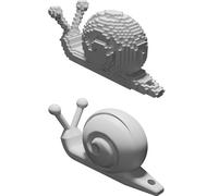 Lumaca Decorativa Stampata 3D Modello Figurina Liscio e Pixelato Forme