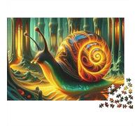 Lumaca della foresta Puzzle 1000 Pezzi Carta per Adulti Guscio a Spirale Gioco di Puzzle Regalo Relax Famiglia 38x26cm/1000pcs