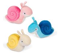 Lumaca di peluche 20 cm - blu, rosa e giallo-bianco