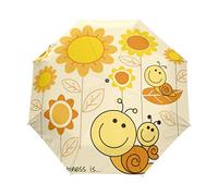 Lumaca Girasole Ombrello Pieghevole Automatico Antivento con Auto Apri Chiudi Portatile Ombrelli per Viaggi Spiaggia Donne Bambini Ragazzi Ragazze