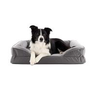Lumaland Cuccia ortopedica per cani per esterni e interni, 90 x 65 cm, con fondo antiscivolo, imbottitura e fodera lavabile, impermeabile
