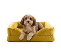Lumaland Cuccia ortopedica per cani per esterni e interni, divano ergonomico 70 x 60 cm, ideale per cani di piccola taglia, fondo antiscivolo, imbottitura e rivestimento lavabile, cestino per cani