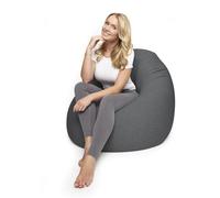 Lumaland Flexi Comfort Bean Bag Medium | Flexible Premium Bean Bag | 142 x 84 cm Cuscino di Seduta | Ideale per sdraiarsi o sedersi | Poltrona e Divano per Bambini e Adulti [Grigio Scuro]