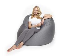 Lumaland Flexi Comfort Beanbag Big | Flexible Premium Bean Bag | 155 x 100 cm Cuscino di seduta | Ideale per sdraiarsi o sedersi | Poltrona e divano per bambini e adulti [Grigio scuro]