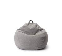 Lumaland Poltrona a Sacco Comfort Line - M - 70x80x50 cm - Bean Bag Interno ed Esterno per Giardino, Salotto, Balcone - Pouf Elegante e Morbido Outdoor & Indoor - Grigio Chiaro