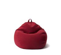 Lumaland Poltrona a Sacco Comfort Line - M - 70x80x50 cm - Bean Bag Interno ed Esterno per Giardino, Salotto, Balcone - Pouf Elegante e Morbido Outdoor & Indoor - Rosso