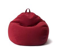 Lumaland Poltrona a Sacco Comfort Line - XL - 90x110x50 cm - Bean Bag Interno ed Esterno per Giardino, Salotto, Balcone - Pouf Elegante e Morbido Outdoor & Indoor - Rosso
