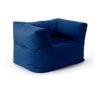 Lumaland Poltrona a sacco modulare, impermeabile, per interni ed esterni, lavabile, per giardino e interni, facile da espandere e leggero, 96 x 72 x 70 cm [blu scuro]