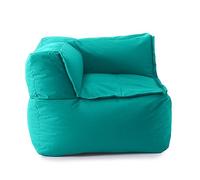 Lumaland Poltrona a Sacco Modulare | Resistente All'acqua, per Interni ed Esterni, per Giardino e Interni, Facile da Estendere | 81 x 81 x 70 cm [Turchese]