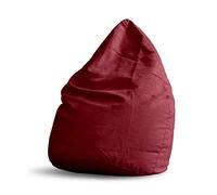 Lumaland Poltrona Sacco Pouf Puff Luxury XL Plus Comfortline 220 lt Cuciture rinforzate Rosso