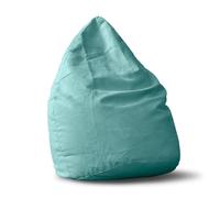 Lumaland Poltrona Sacco Pouf Puff Luxury XL Plus Comfortline 220 lt Cuciture rinforzate Turchese