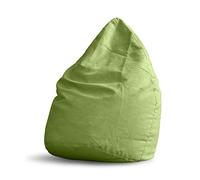 Lumaland Poltrona Sacco Pouf Puff Luxury XL Plus Comfortline 220 lt Cuciture rinforzate Verde