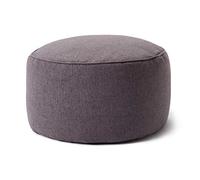 Lumaland Pouf Grigio Scuro - Pouf Comfort Line a cuscino - 25 x 45 cm - Pouf poggiapiedi Interno ed Esterno per Giardino, Salotto, Balcone - Elegante e Morbido Outdoor & Indoor