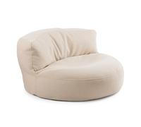 Lumaland Pouf Lounge Divano della serie Teddy, per interni con imbottitura, per adulti e bambini, mini divano con perline in EPS | Cuscino per sedersi e sdraiarsi, 90 x 50 x 30 cm