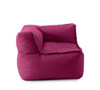 Lumaland - Pouf lounge modulare ad angolo, per interni e giardino, per interni ed esterni, sedia ad angolo impermeabile, facile da estendere, 81 x 81 x 70 cm, color vinaccia