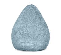 Lumaland - Pouf morbido, cuscino da seduta per cameretta dei bambini, 60 x 45 cm, fodera lavabile in peluche, morbido cuscino da pavimento, adatto per ragazze e ragazzi, capacità 120 l, blu pastello