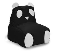 Lumaland Pouf per bambini Panda Animal Design, per interni ed esterni, utilizzabile con gli amici della linea Animal, 75 x 65 x 65 cm [nero/bianco]