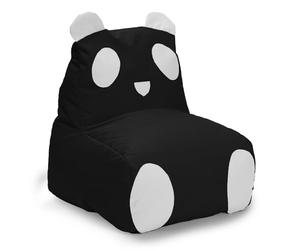 Lumaland Pouf per bambini Panda Animal Design, per interni ed esterni, utilizzabile con gli amici della linea Animal, 75 x 65 x 65 cm [nero/bianco]