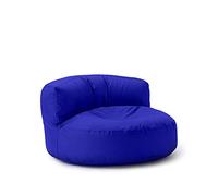 Lumaland - Pouf per esterni, pouf rotondo, con imbottitura da 320 l, 90 x 50 cm, blu reale