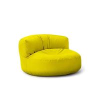 Lumaland - Pouf per esterni, pouf rotondo, con imbottitura da 320 l, 90 x 50 cm, giallo