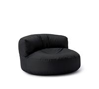 Lumaland - Pouf per esterni, pouf rotondo, con imbottitura da 320 l, 90 x 50 cm, nero