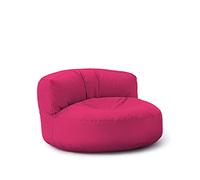 Lumaland - Pouf per esterni, pouf rotondo, con imbottitura da 320 l, 90 x 50 cm, rosa