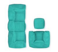 LUMALAND Pouf Set Di Sedute Beanbag Divano Poltrona Puff EPS Perle