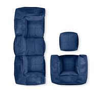 LUMALAND Pouf Set Di Sedute Beanbag Divano Poltrona Puff EPS Perle