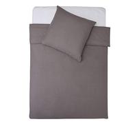 Lumaland Premium Set di Biancheria da Letto in Cotone copripiumone con Cerniera 155 x 220 cm e Federa 80 x 80 cm Antracite