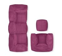 Lumaland - Set di 5 pezzi, per interni ed esterni, espandibile e lavabile, per interni e giardino, impermeabile, per interni ed esterni, per interni e giardino, color vinaccia