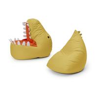 Lumaland Set di pouf per bambini Dino, 2 PEZZI | Pouf per interni ed esterni | Poltrona o divano per bambini con imbottitura, ideale per la cameretta | Poltrona: 1 x Dino, 1 x Mostro