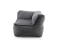 Lumaland Sezione angolare modulare destra - serie Cord | Pouf per interni, bean bag con imbottitura - per soggiorno & co. - 81 x 81 x 70 cm