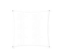 Lumaland Sunsail piazza 3 x 3 metri | Protezione solare resistente alle intemperie incl. corde di fissaggio | Terrazza, giardino e balcone, tessuto velico HDPE, protezione UV [bianco]