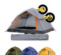 Lumaland Tenda da Campeggio Resistente e Leggera Pop Up per 3 Persone 215x195x120cm Grigio