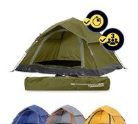 Lumaland Tenda da Campeggio Resistente e Leggera Pop Up per 3 Persone Vari Colori Verde