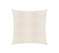 Lumaland Tenda parasole con corde di fissaggio incluse | Quadrato 4 x 4 metri protezione solare | 100% HDPE con filtro UV di protezione [Beige]