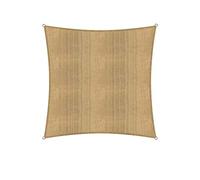 Lumaland Tenda parasole Corde di fissaggio incluse, 100% HDPE con filtro UV di protezione 3x3 Sabbia