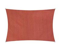 Lumaland Tenda parasole rettangolare, 2 x 3 m, resistente alle intemperie, con corde di fissaggio, per terrazza, giardino e balcone, in HDPE con protezione UV [terracotta]