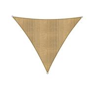 Lumaland Tenda parasole triangolare, 4 x 4 x 4 m, resistente alle intemperie, con corde di fissaggio, per terrazza, giardino e balcone, con protezione UV [sabbia]