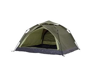 Lumaland Where Tomorrow Tenda da Campeggio Resistente e Leggera Pop Up per 3 Persone con 2 ingressi 215x195x120cm - Verde