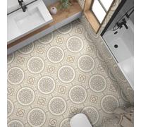 Lumalea Adesivi per piastrelle da pavimento antiscivolo, motivo floreale 3617682099665-50 x 50 cm