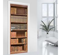 Lumalea Adesivi per porta, libreria 3617682125593, adesivi + protezione lucida, larghezza 63 x altezza 205 cm
