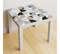 Lumalea Adesivi per tavolo, motivo geometrico 3617682056446, adesivo + protezione opaca, 90 x 90 cm