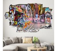Lumalea Adesivi Trompe l'occhio Foro nel muro, arte urbana 3617682060382 - Altezza 50 x Larghezza 80 cm