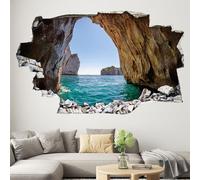 Lumalea Adesivi Trompe l'occhio Foro nella parete - Grotte 3617682405114 - Altezza 30 x Larghezza 48 cm